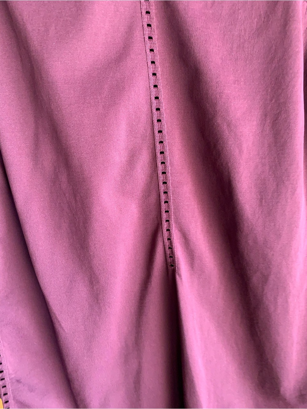 Athleta Deep Plum Long-Sleeve Perforated Crew Top - Picture 9 of 12